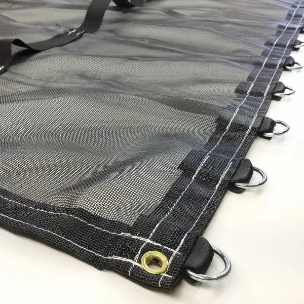 High Quality Black Mesh Tarp for Truck Trailers Hauling Sawdust Tarpaulin