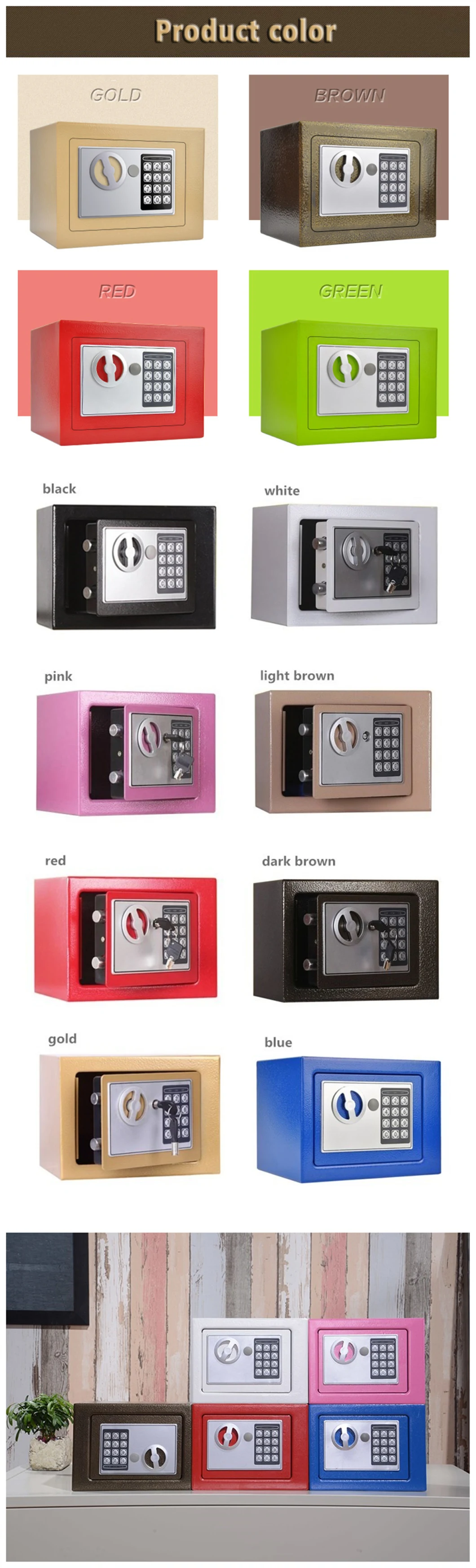 Bank Chinese Home Furniture Hotel Office Modern Safe Deposit Box